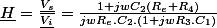 \underline{H}=\frac{\underline{V_{s}}}{\underline{V_{i}}}=\frac{1+jwC_{2}(R_{e}+R_{4})}{jwR_{e}.C_{2}.(1+jwR_{3}.C_{1})}